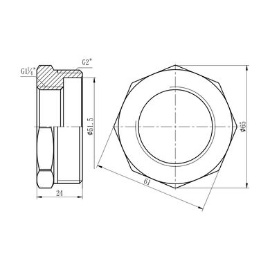 Футорка SD Forte 2"х1" 1/4 НВ SF3745032