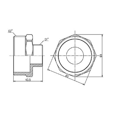 Ниппель редукционный SD Forte 2"х1" SF3595025