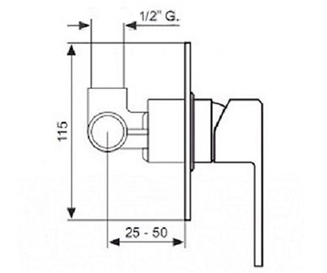 Смеситель для душа EMMEVI NEFFER NEO 77009