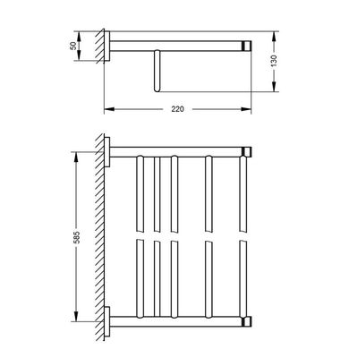 Держатель полотенец Qtap Liberty ORO 1122 25644Qtap (Чехия)