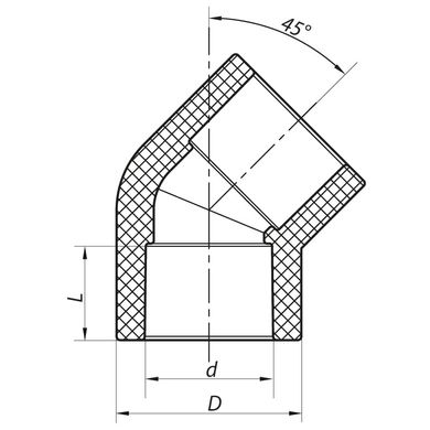 Угол 45 75 PPR KOER K0201.PRO (KP2566)