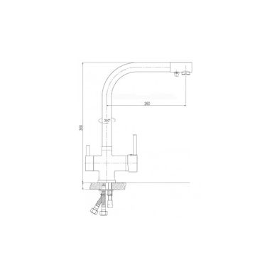 Смеситель кухонный Globus Lux LAZER GLLR-0100 StSTEEL