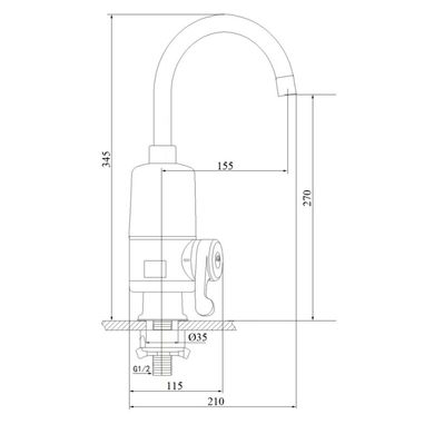 Кран для кухни проточный Lidz (WCR)-0056