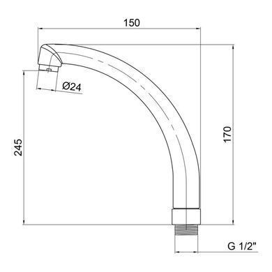 Излив для кухни Lidz (CRM)-54 01 272 00 SD00041681