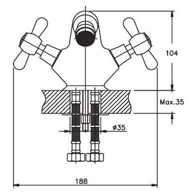 Змішувач для біде HAIBA DOMINOX 162 HB0074