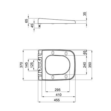 Сиденье для унитаза Qtap Gemini с микролифтом Slim QT25992614EW QT25992614EW SD00049378