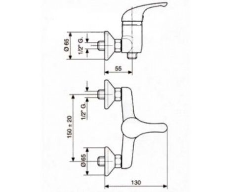 Смеситель для душа EMMEVI CR10002G