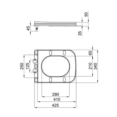 Сиденье для унитаза Qtap Nando с микролифтом Slim QT12991222AW QT12991222AW SD00049381