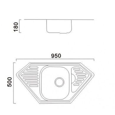Мойка HAIBA 95x50 Decor HB0574