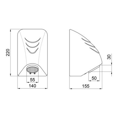 Сушилка для рук Lidz (WHI)-130.01.94 600 Вт SD00038614