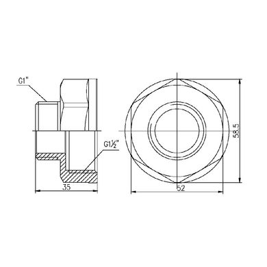 Переход SD Forte 1" 1/2х1" ВН SF3604025