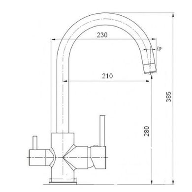 Смеситель кухонный Globus Lux LAZER GLLR-0333 ONIX