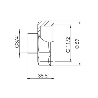 Переход SD Forte 1" 1/2х3/4" ВН SF3604020