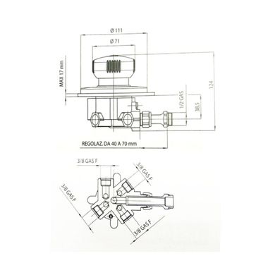 Переключатель потока пятиxодовый BOSSINI E6860000