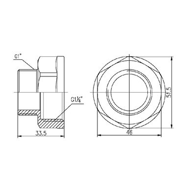 Переход SD Forte 1" 1/4х1" ВН SF3603225