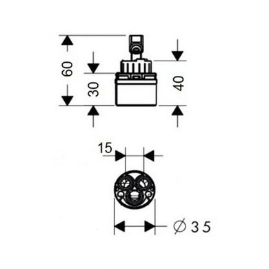 Картридж Qtap 35 mm ECO 25597Qtap (Чехия)