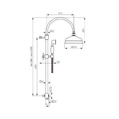 Душова колона Emmevi CO2594 BR