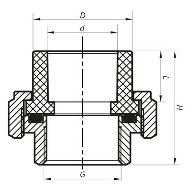 Сгон-американка ВР 20x1/2F PPR KOER K0129.PRO (KP0164)