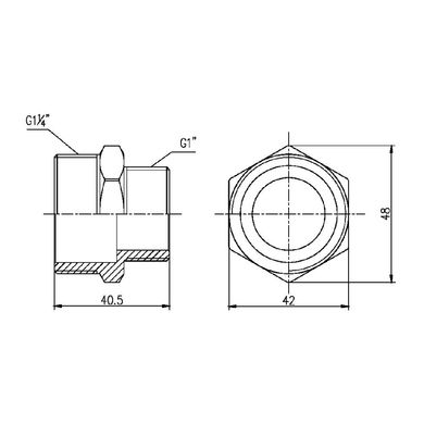 Ниппель редукционный SD Forte 1" 1/4х1" SF3593225