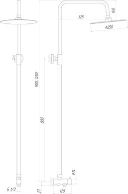 Душевая колонна Globus Lux ALPEN SB-BAR-0101