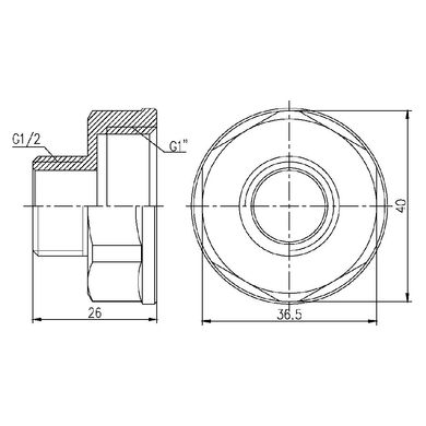 Переход SD Forte 1"х1/2" ВН SF3602515