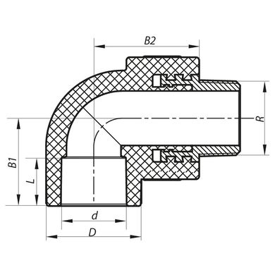 Угол НР 25x3/4M PPR KOER K0120.PRO (KP0143)