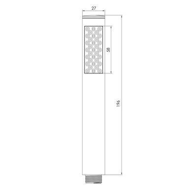 Imprese ZMK091908100 BRENTA набор душевой (ручной душ 1 режим, шланг, держатель), граф.хром