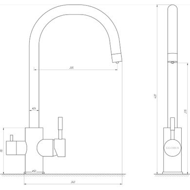 Кухонный смеситель Globus Lux SUS-0333-1