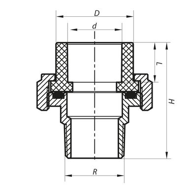 Сгон-американка НР 32x1M PPR KOER K0137.PRO (KP0173)