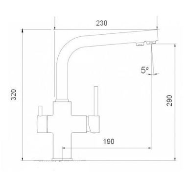 Смеситель кухонный Globus Lux LAZER GLLR-0888 Chrom