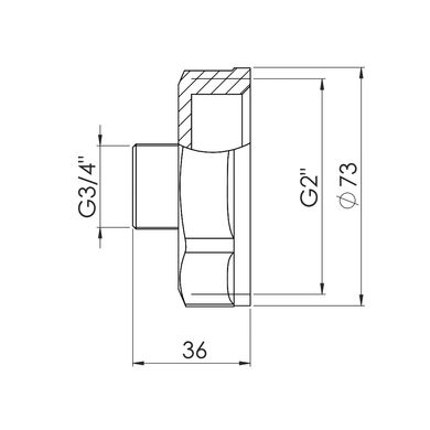 Переход SD Forte 2"х3/4" ВН SF3605020