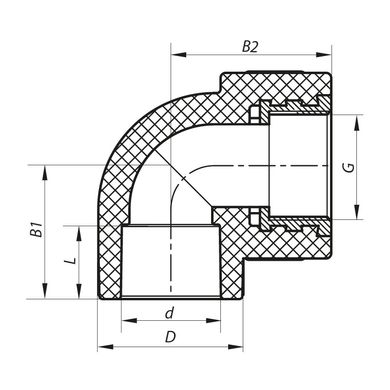 Угол ВР 32x1F PPR KOER K0117.PRO (KP0139)