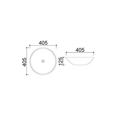 Раковина-чаша Qtap (Чехия) Owl WHI 415/F008 с донным клапаном