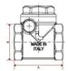 Клапан обратного хода воды ITAP ROMA 1 1/2" хлопушка 130