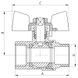 Кран кульовий KOER 3/4" ГШБ (KR.218.B) синій (KR2723)