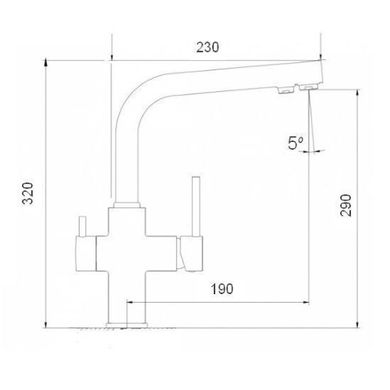 Смеситель кухонный Globus Lux LAZER GLLR-0888 ONIX