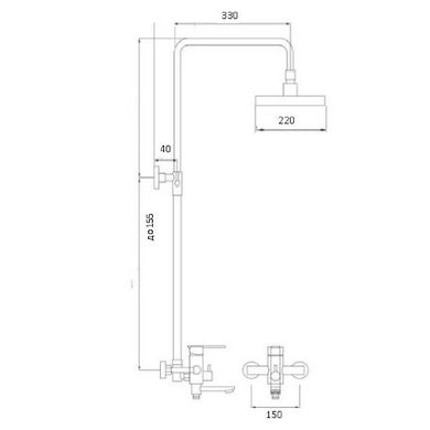 Душевая система GLOBUS LUX STYLE VAN-DS0026