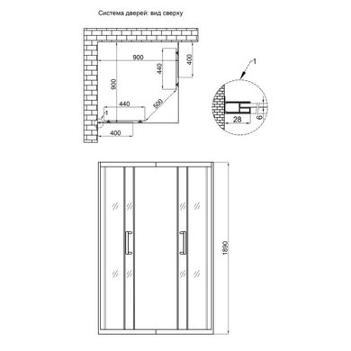 Душевая кабина Qtap Taurus CRM1099SC6 Clear SD00039701