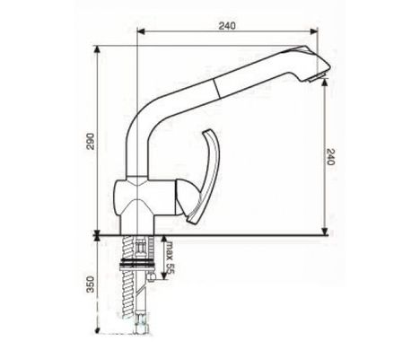 Смеситель для куxни EMMEVI DAKOTA CR73066