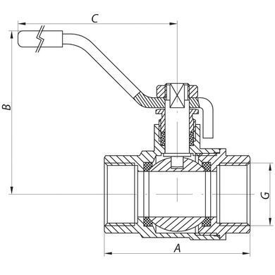 Кран шаровый KOER 3/4" ГГР (KR.214) (KR0042)