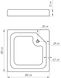 Душ поддон квадратный BRAVO LUBAWA SL 100
