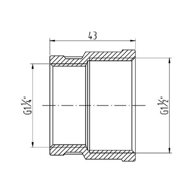 Муфта редукционная SD Forte 1" 1/2х1" 1/4 ВВ SF3574032