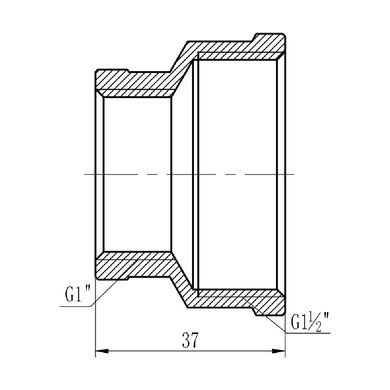 Муфта редукционная SD Forte 1" 1/2х1" ВВ SF3574025