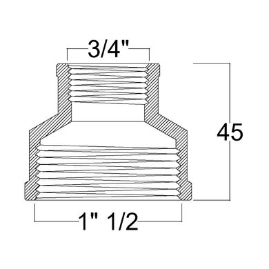 Муфта редукционная SD Forte 1" 1/2х3/4" ВВ SF3574020