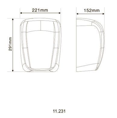 Сушилка для рук HOTEC 11.231 ABS White