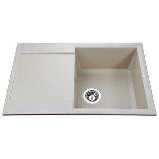 Гранітне миття Globus Lux KOMO слонова кістка 790х500