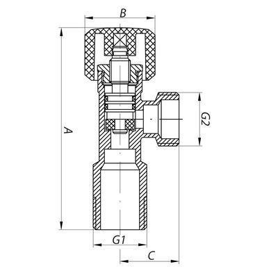 Кран шаровый KOER 1/2x3/8 (KR.510) (KR0147)