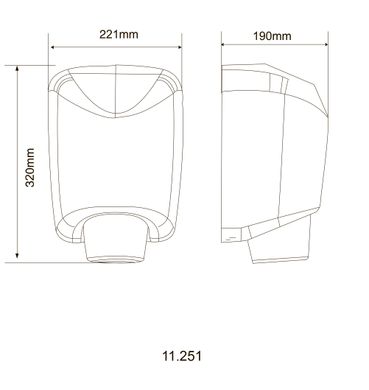 Сушилка для рук HOTEC 11.251 ABS White