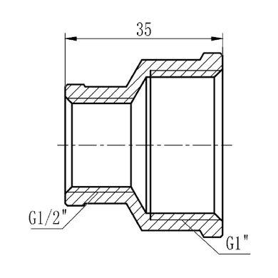 Муфта редукционная SD Forte 1"х1/2" ВВ SF3572515