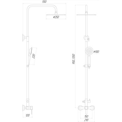 Душевая система Globus Lux SBT2-SH-05